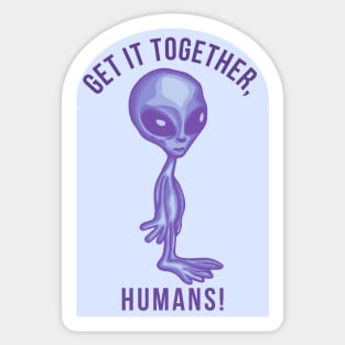 Get It Together Humans Sticker